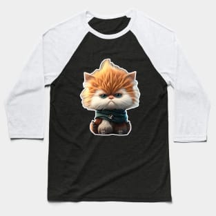 Cute Chibi Cat Merch - Adorable Feline Apparel and Accessories Baseball T-Shirt